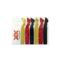 Six Solid Color Hair Ties with Custom Printed Card/Cello - 6 pack